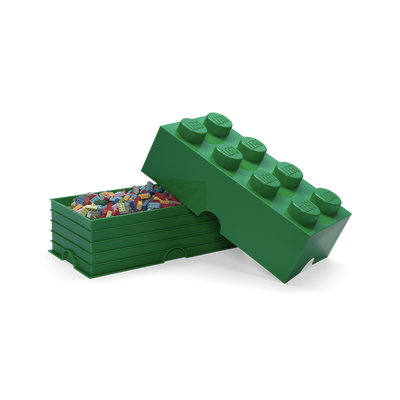 Cutie depozitare LEGO 2x4 verde închis