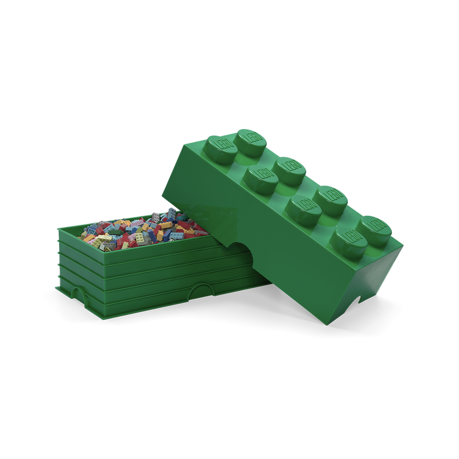 Cutie depozitare LEGO 2x4 verde închis