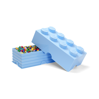 Cutie depozitare LEGO 2x4 albastru deschis