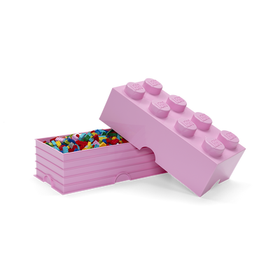 Cutie depozitare LEGO 2x4 roz deschis