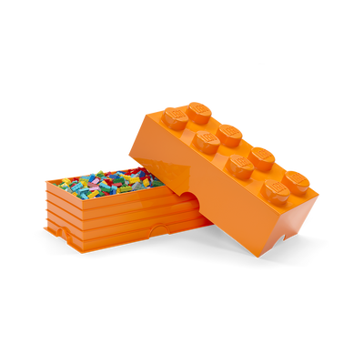 Cutie depozitare LEGO 2x4 portocaliu