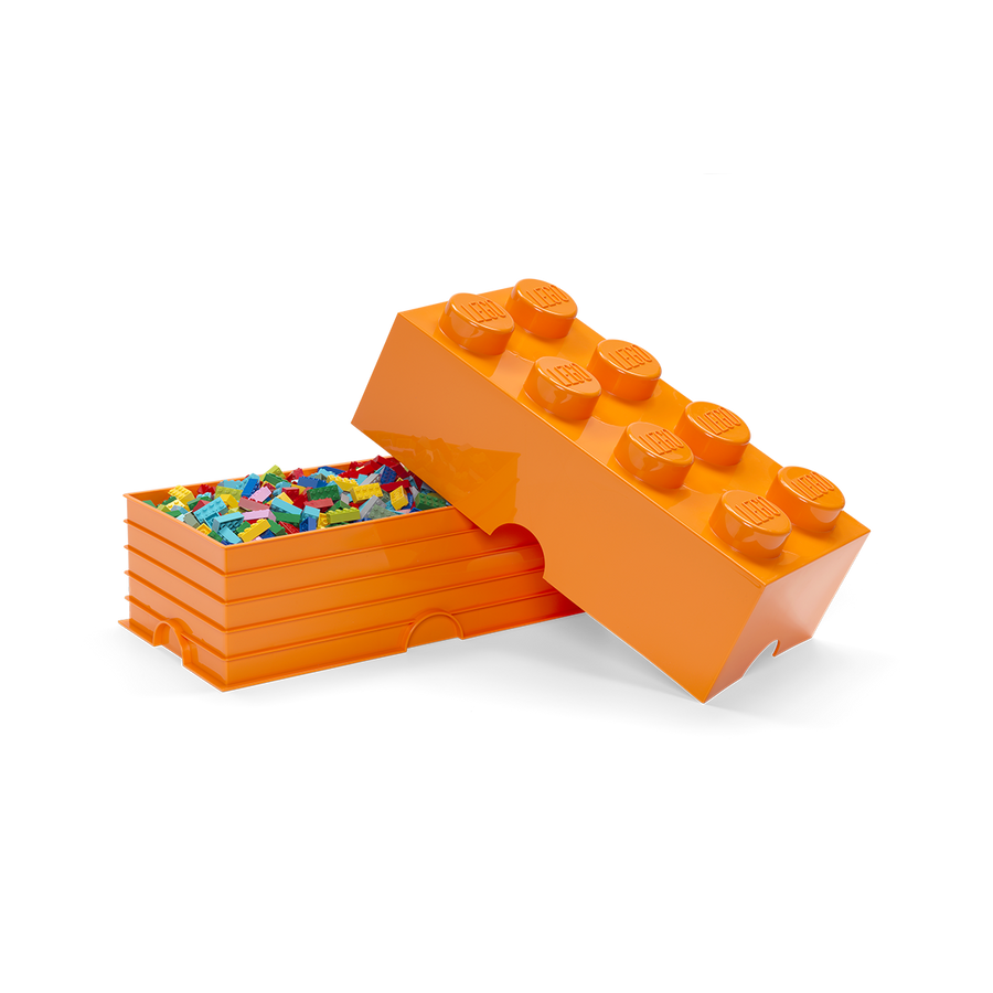 Cutie depozitare LEGO 2x4 portocaliu