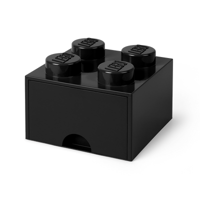 Cutie depozitare LEGO 2x2 cu sertar, negru