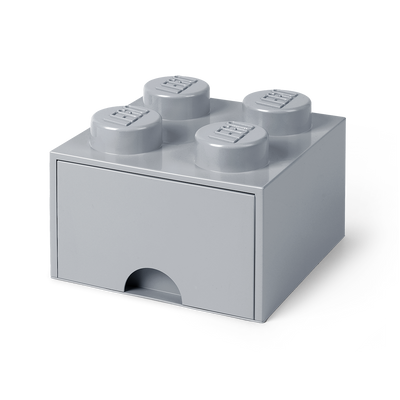 Cutie depozitare LEGO 2x2 cu sertar, gri