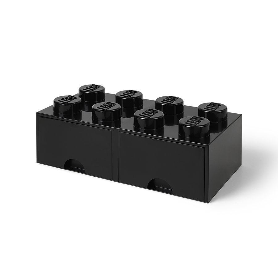 Cutie depozitare LEGO 2x4 cu sertare, negru
