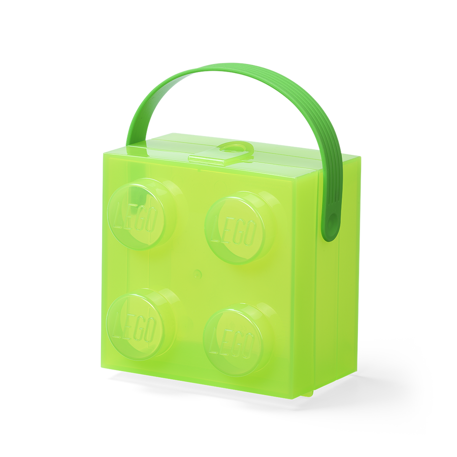 Cutie LEGO 2x2 - verde transparent