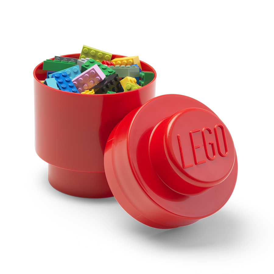 Cutie depozitare rotunda LEGO 1 rosu