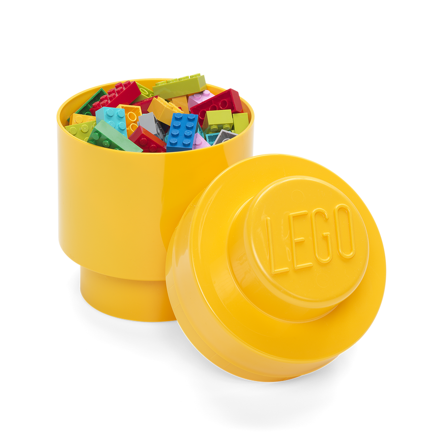 Cutie depozitare rotunda LEGO 1 galben