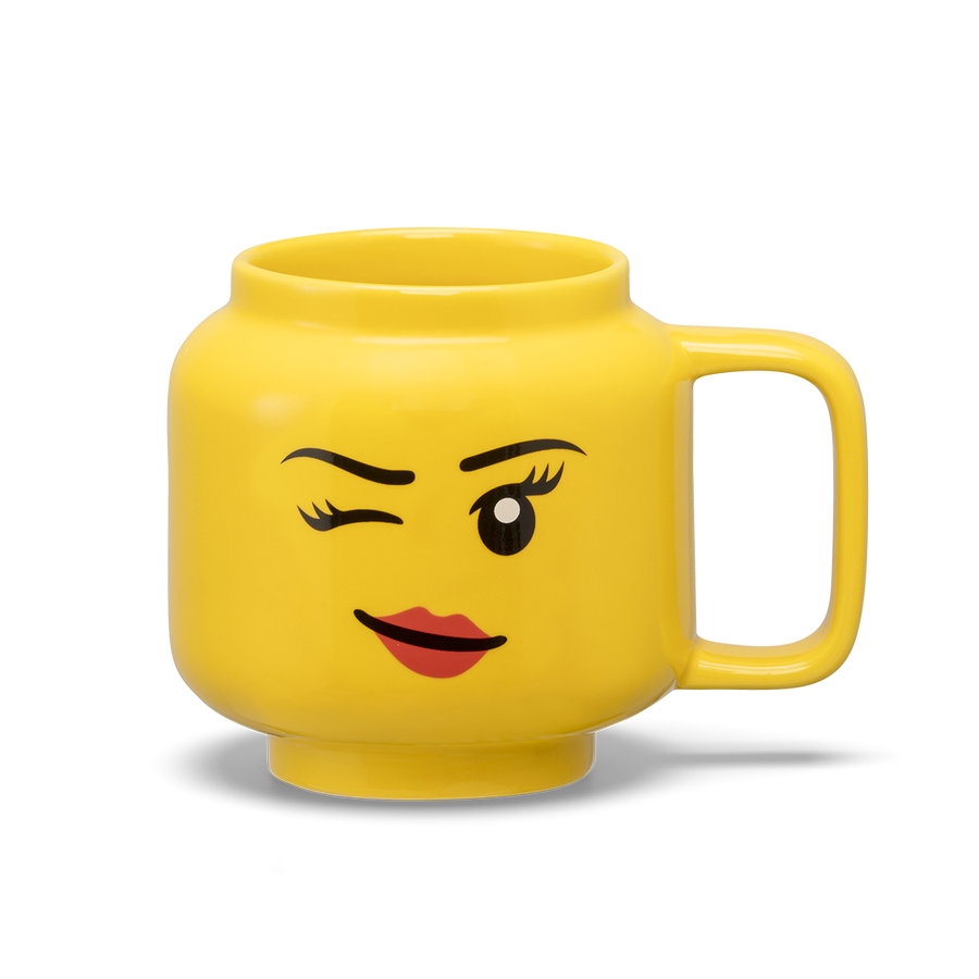 Cană mare LEGO din ceramică – Fată care face cu ochiul