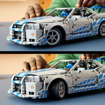 LEGO Technic 42210 — Mașina Nissan Skyline GT-R (R34) din Mai furios, mai iute – imagine 9