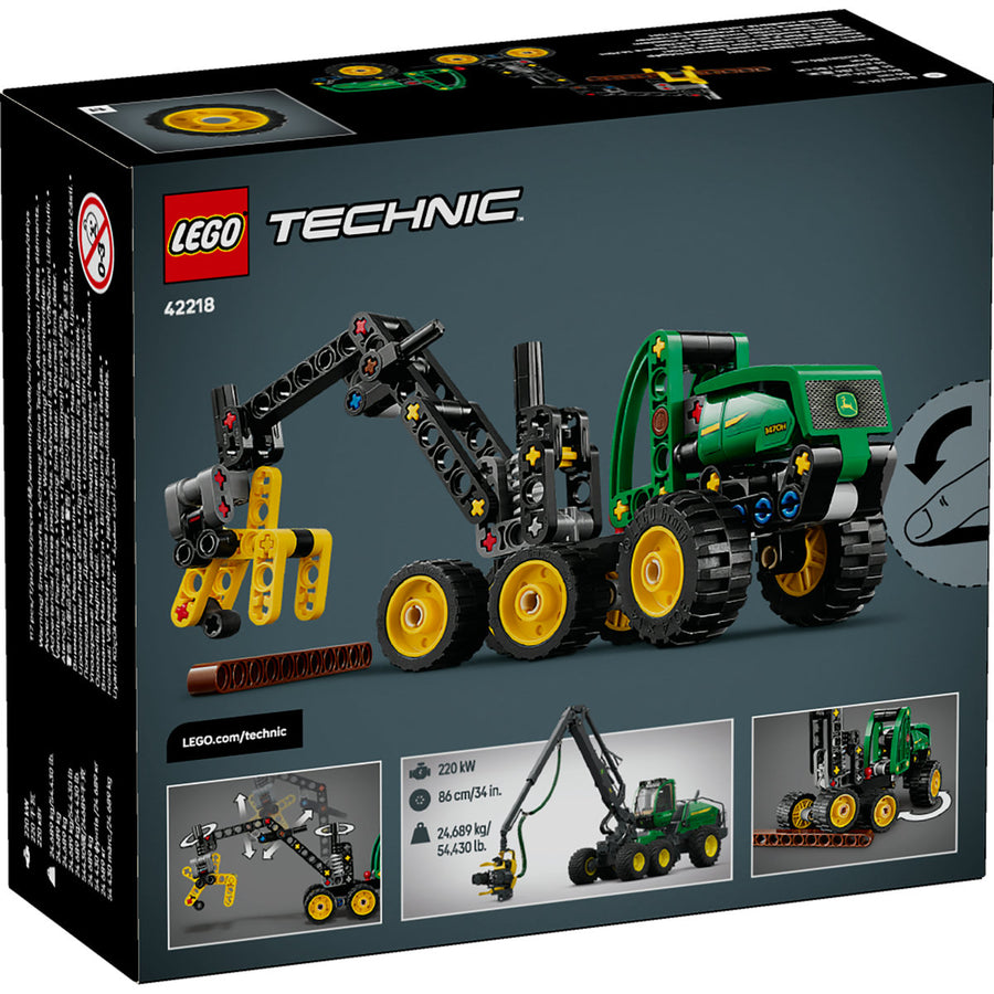 LEGO Technic 42218 — Utilaj de tăiat și stivuit copaci John Deere 1470H – imagine 3
