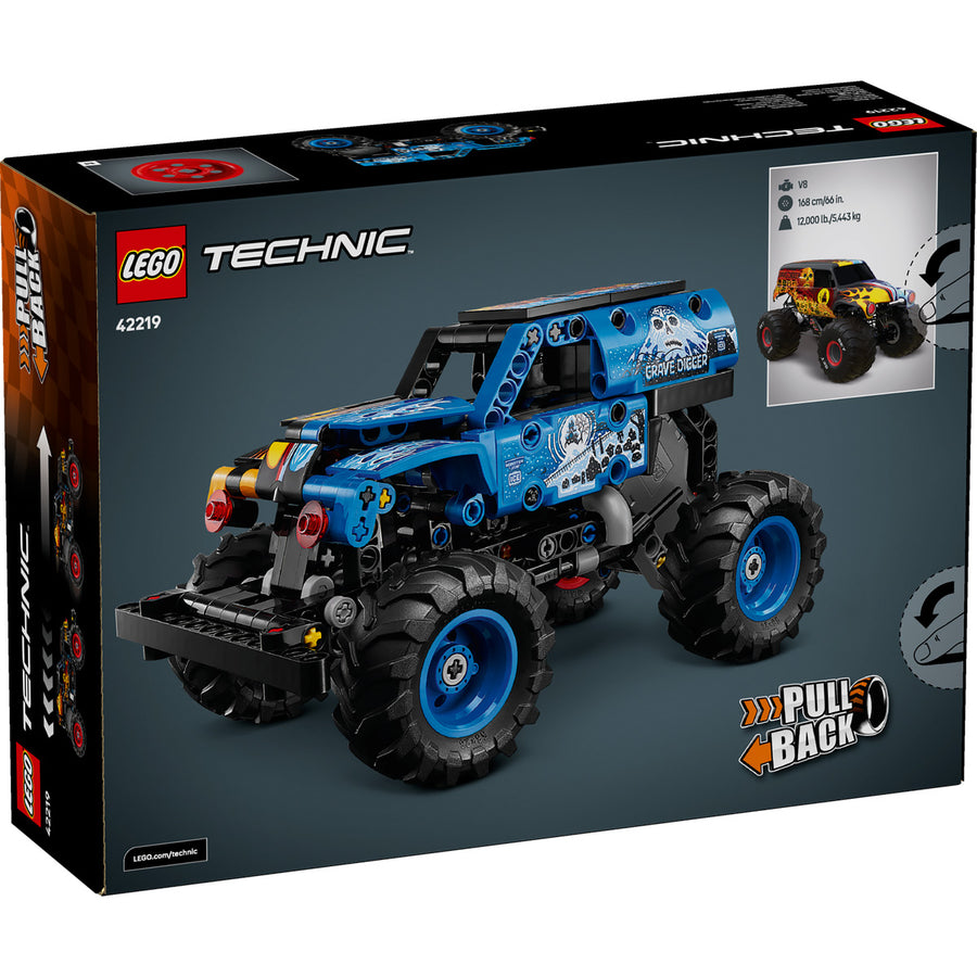 LEGO Technic 42219 — Monster Jam™ Grave Digger™ Foc și gheață – imagine 3