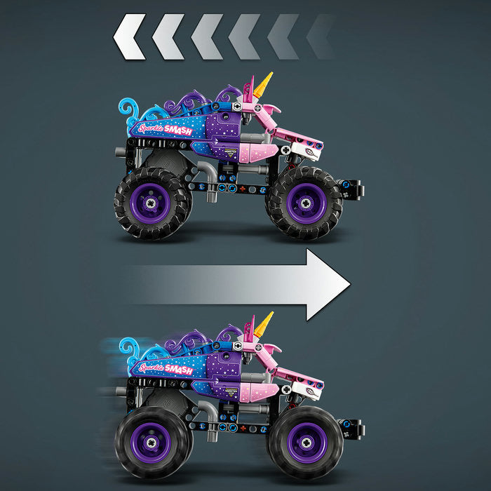 LEGO Technic 42220 — Monster Jam™ Sparkle Smash™ cu motor cu arc – imagine 8