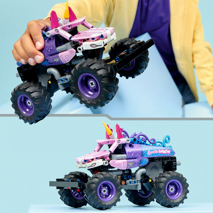 LEGO Technic 42220 — Monster Jam™ Sparkle Smash™ cu motor cu arc – imagine 9