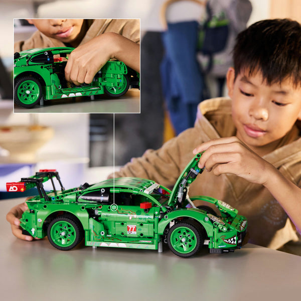 LEGO Technic 42224 — Mașina Porsche 911 GT3 R REXY AO Racing – imagine 5