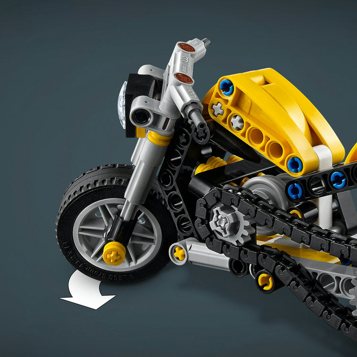 LEGO Technic 42225 — Motocicletă galbenă – imagine 9