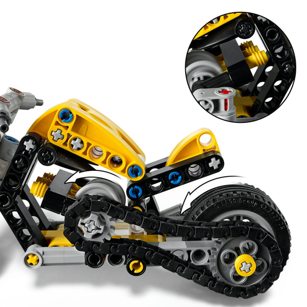 LEGO Technic 42225 — Motocicletă galbenă – imagine 7