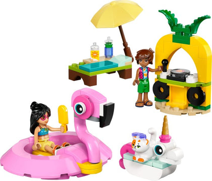 LEGO Friends 42658 — Petrecere la piscină cu unicornul și flamingo