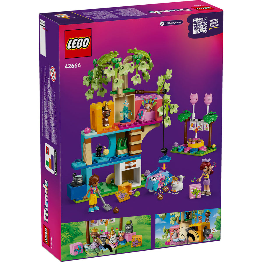 LEGO Friends 42666 — Petrecere de ziua de naștere a pisicii și căsuță în copac – imagine 4