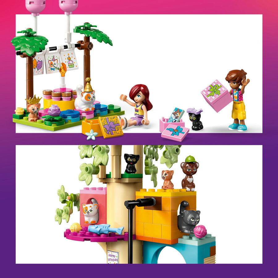 LEGO Friends 42666 — Petrecere de ziua de naștere a pisicii și căsuță în copac – imagine 6