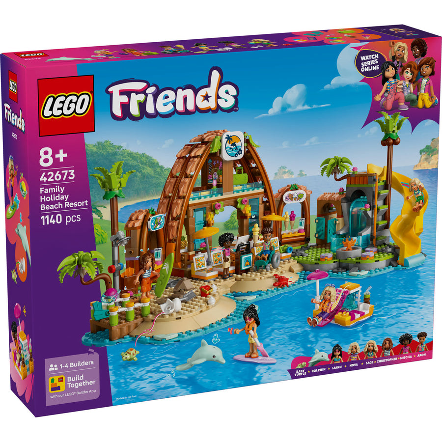 LEGO Friends 42673 — Stațiune de pe litoral pentru vacanță cu familia – imagine 2