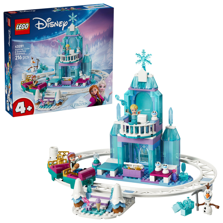 LEGO Disney 43281 — Aventură cu sania pe șine la castelul de gheață al Elsei – imagine 1