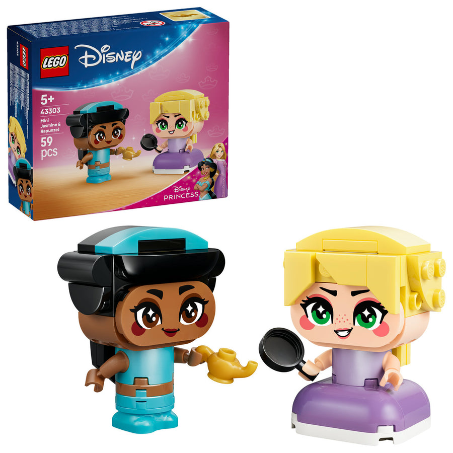 LEGO Disney 43303 — Miniprințesele Jasmine și Rapunzel – imagine 1