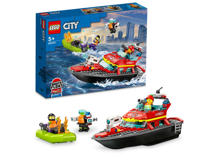 LEGO City 60373 — Barca de salvare a pompierilor – imagine 1