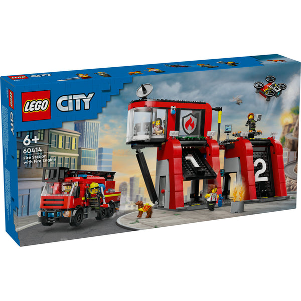 LEGO City 60414 — Statie și camion de pompieri – imagine 2