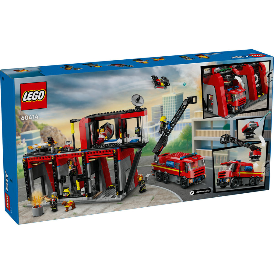LEGO City 60414 — Statie și camion de pompieri – imagine 3
