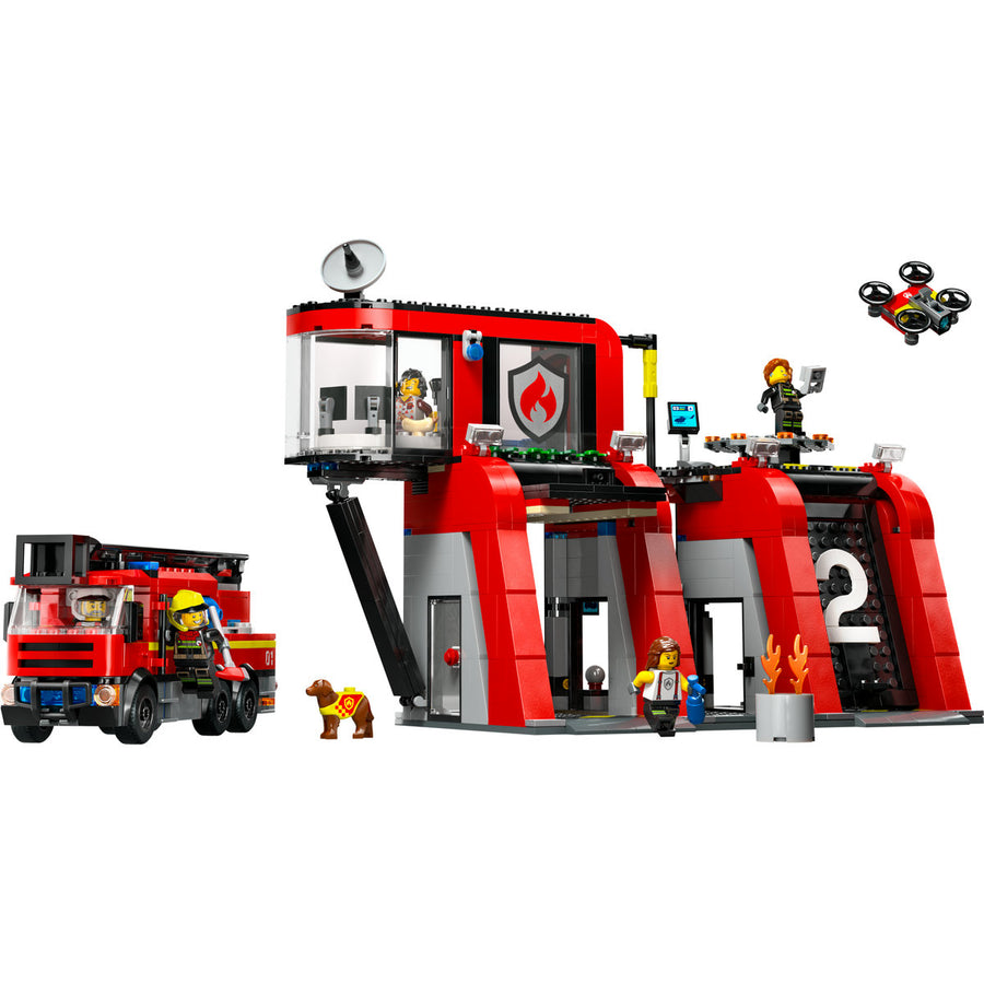 LEGO City 60414 — Statie și camion de pompieri – imagine 7
