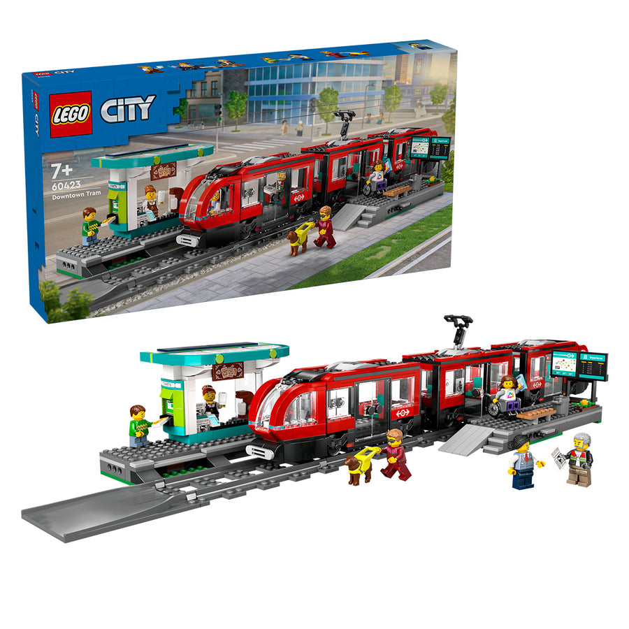 LEGO City 60423 — Statie și tramvai in centrul orasului – imagine 1