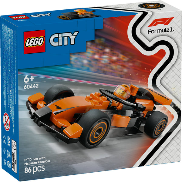 LEGO City 60442 — Pilot F1 cu masina de curse McLaren – imagine 2