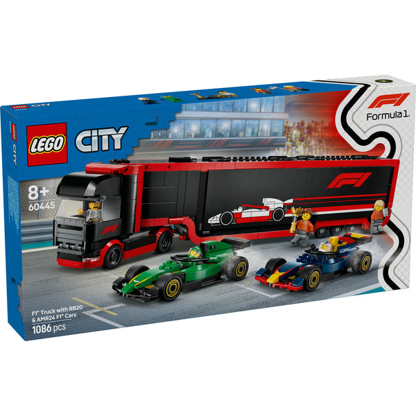 LEGO City 60445 — Camion F1 cu masinile F1 RB20 și AMR24 – imagine 2