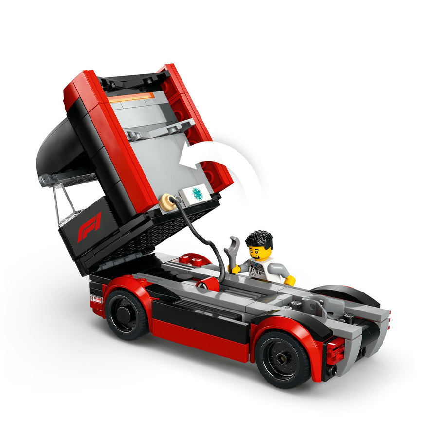 LEGO City 60445 — Camion F1 cu masinile F1 RB20 și AMR24 – imagine 4
