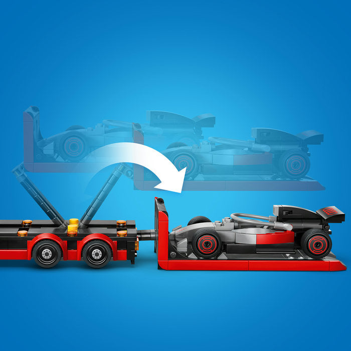 LEGO City 60493 — Camion de prezentare F1® cu mașină de curse Audi F1 – imagine 9