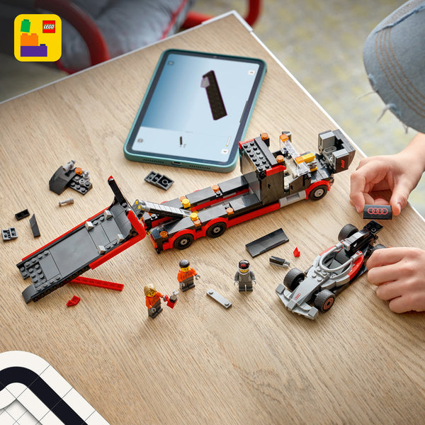 LEGO City 60493 — Camion de prezentare F1® cu mașină de curse Audi F1 – imagine 4