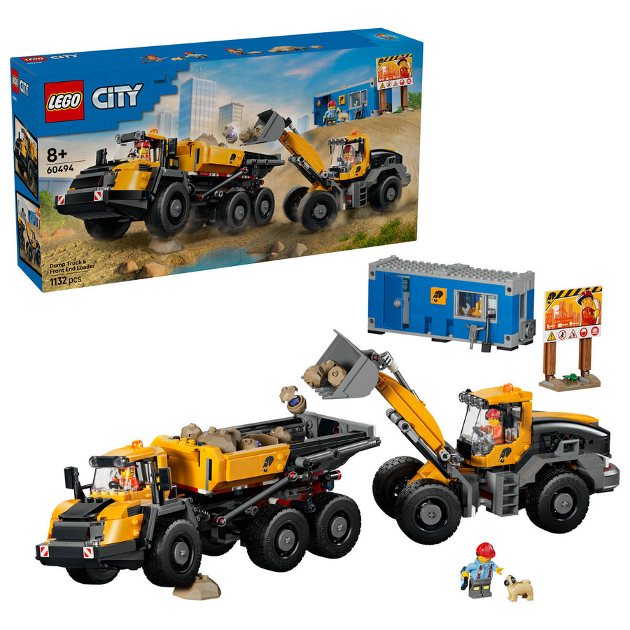 LEGO City 60494 — Camion basculant și încărcător frontal – imagine 1