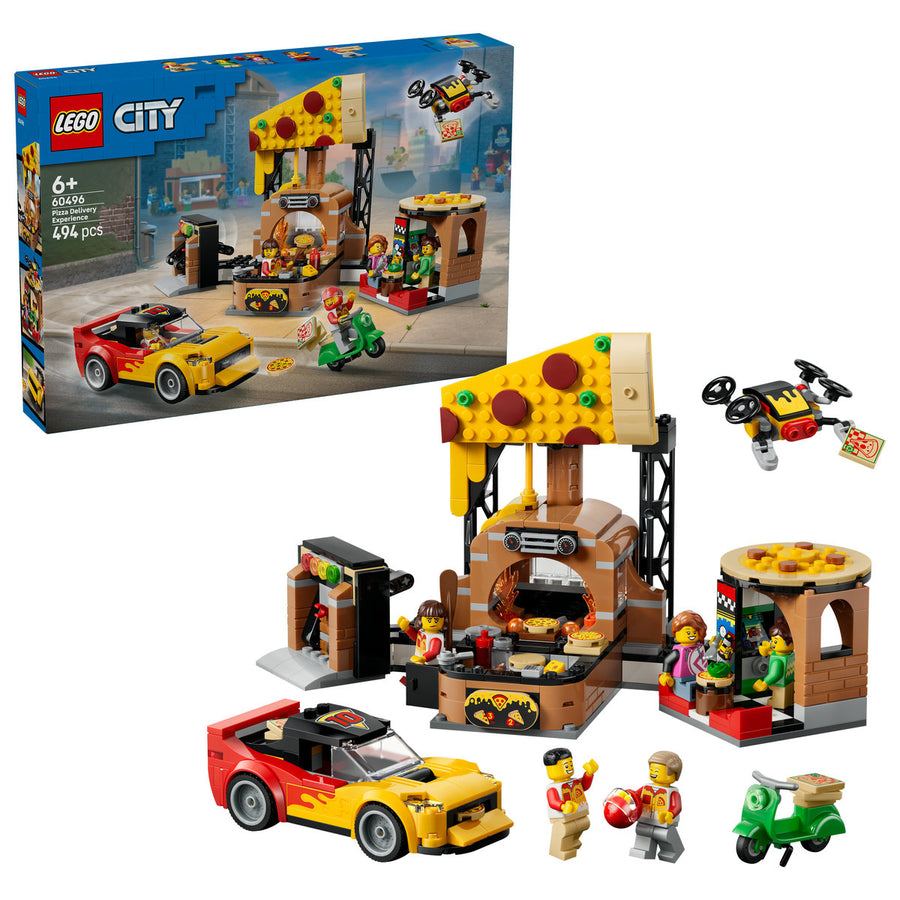 LEGO City 60496 — Experiența livrării de pizza cu vehicule – imagine 1
