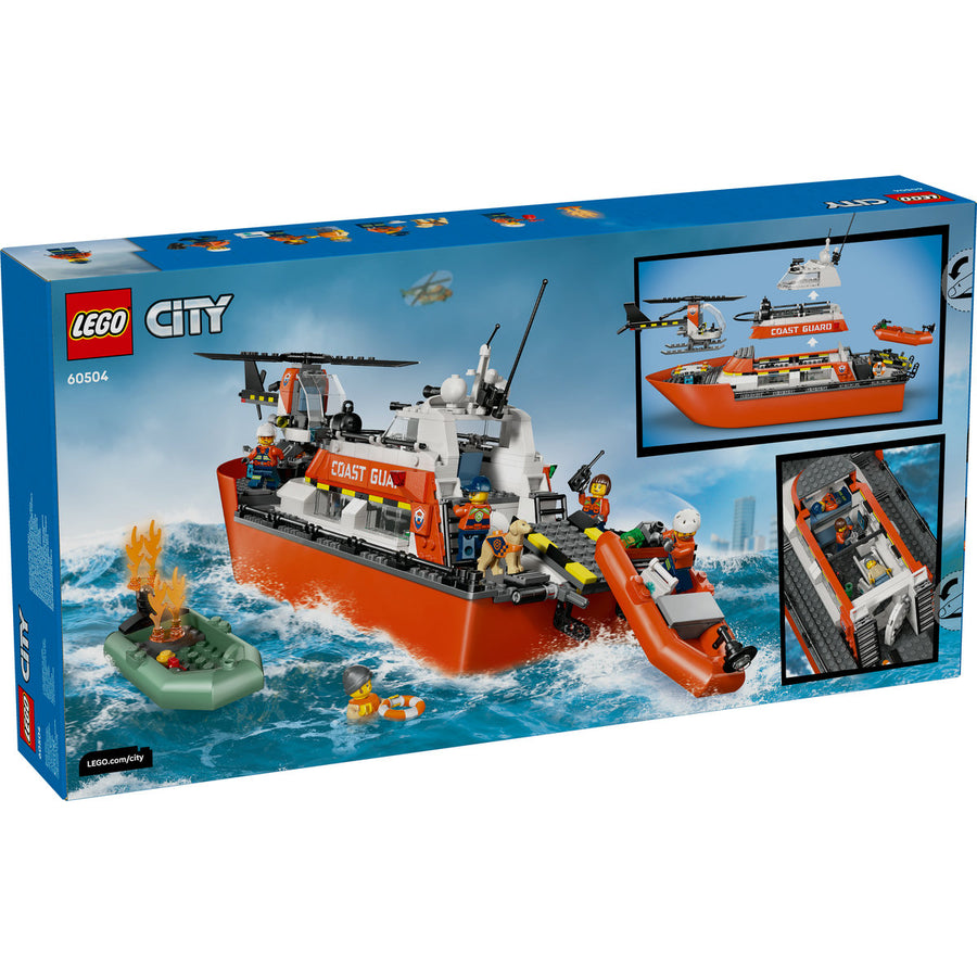 LEGO City 60504 — Barcă de salvare și elicopter ale Pazei de Coastă – imagine 3