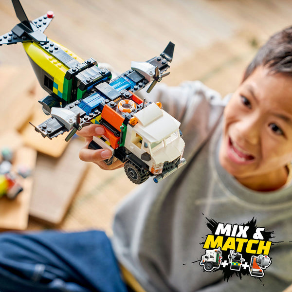LEGO City 60505 — Avion, autospecială de service și aeroglisor în versiuni adaptate – imagine 5