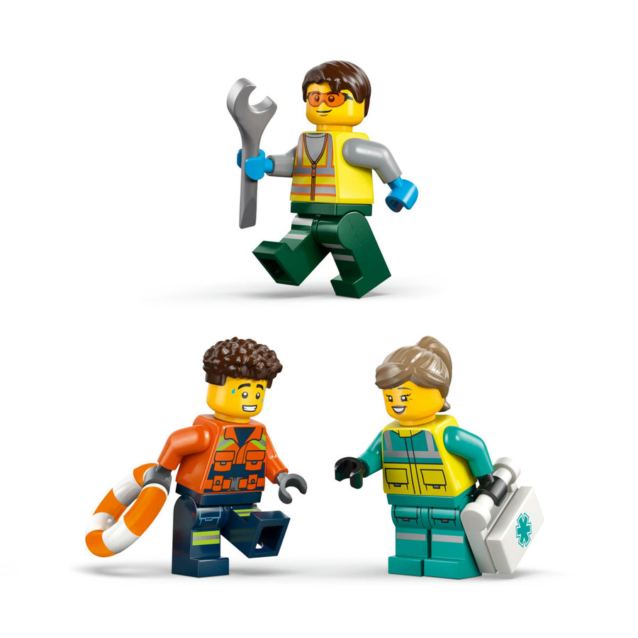 LEGO City 60505 — Avion, autospecială de service și aeroglisor în versiuni adaptate – imagine 6