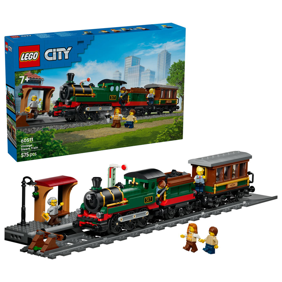 LEGO City 60511 — Tren cu aburi vintage – imagine 1
