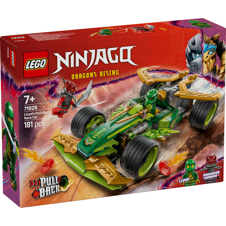 LEGO Ninjago 71828 — Masina de curse pull-back a lui Lloyd – imagine 2