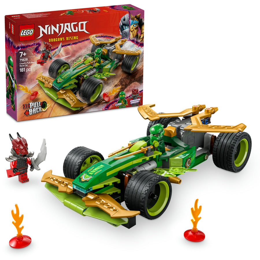 LEGO Ninjago 71828 — Masina de curse pull-back a lui Lloyd – imagine 1