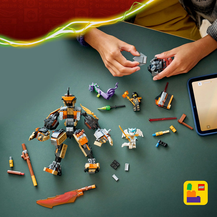 LEGO Ninjago 71854 — Robotul de misiune al lui Cole și dragonul Zane – imagine 6