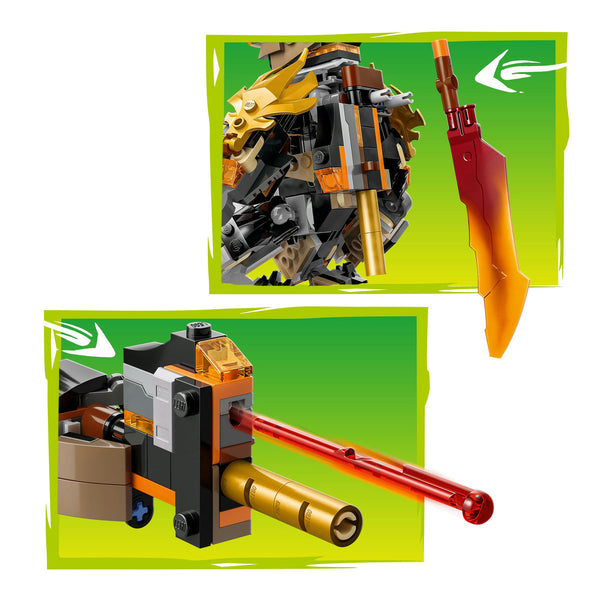 LEGO Ninjago 71854 — Robotul de misiune al lui Cole și dragonul Zane – imagine 7