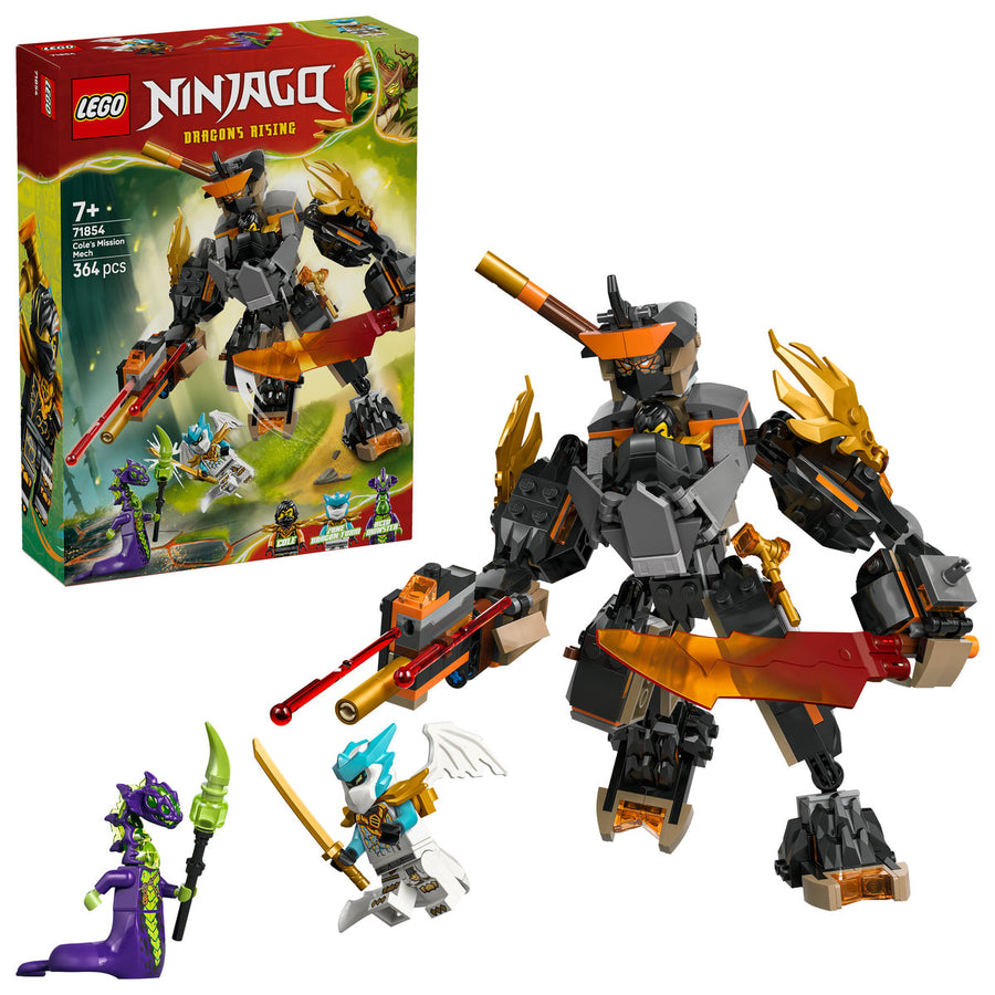 LEGO Ninjago 71854 — Robotul de misiune al lui Cole și dragonul Zane – imagine 1