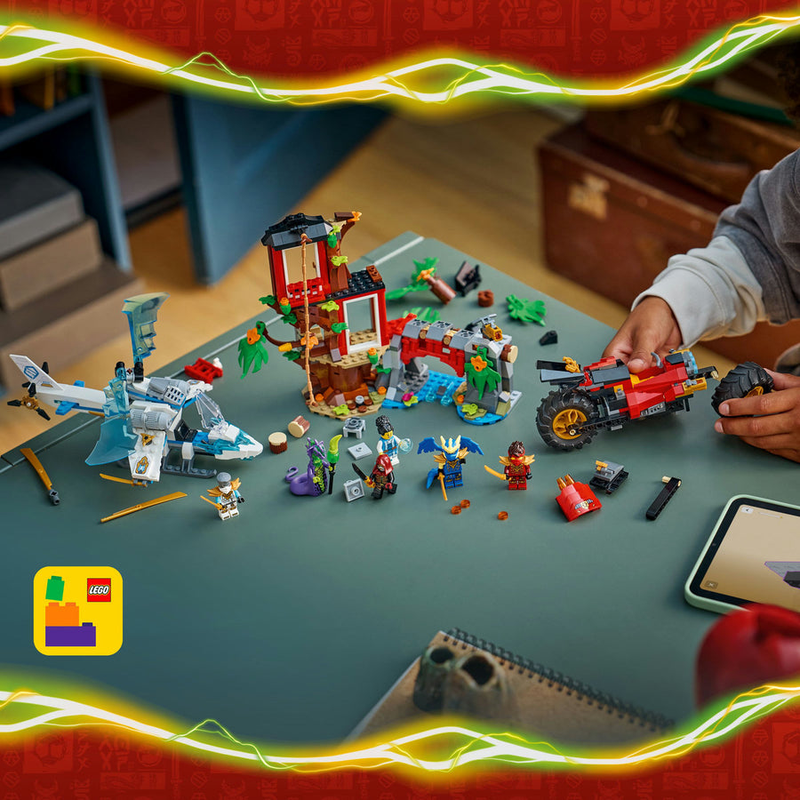 LEGO Ninjago 71857 — Luptă la casa din copac cu vehicule ninja – imagine 6