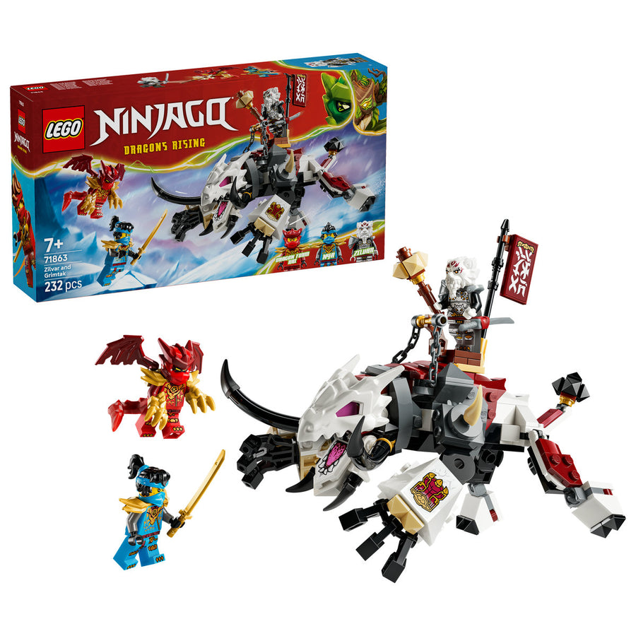 LEGO Ninjago 71863 — Zilvar și monstrul dragon Grimtak – imagine 1